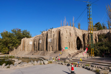 Tourism attraction spot in Turpan Grape Valley, Xinjiang Province China. Chinese translation :...