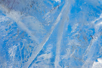 Abstract frozen water.Ice texture winter background