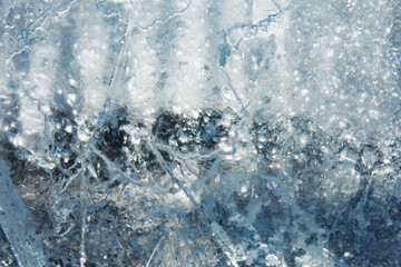 Abstract frozen water.Ice texture winter background