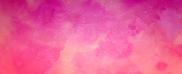 Crédence en verre imprimé Roze aquarelle rose vif et couleurs pêche orange et beige douces sur un vieux motif de texture de papier froissé, illustration élégante de peinture à l& 39 aquarelle