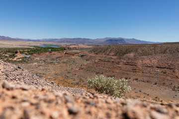 Mojave desert Nevada and blue sky. Las Vegas