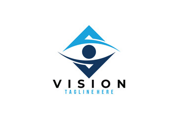 vision logo icon vector isolated