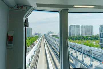 モノレール 電車 景色 車窓