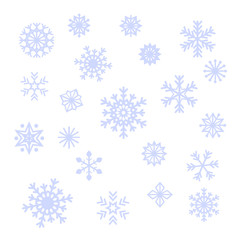Fototapeta premium snowflakes vector set
