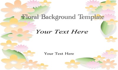 Paper cut Floral Background Template