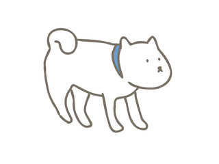 北海道犬警戒する