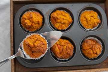 Home made Autumn Pumpkin Spice Muffins