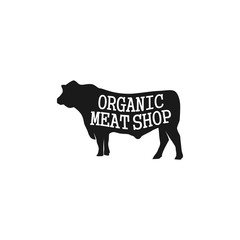 Cattle farm logo design - angus cow farm