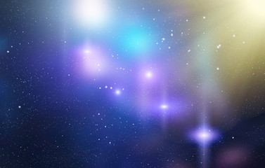 Blue dark night sky with many stars. Milky way on the space background . Milky way galaxy with...