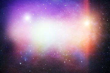 Blue dark night sky with many stars. Milky way on the space background . Milky way galaxy with...