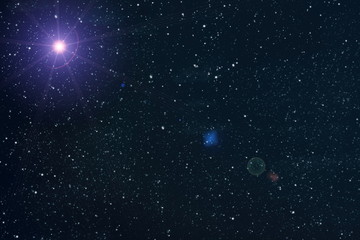 Stars and galaxy outer space sky night universe black starry background of starfield