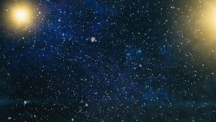 The center of milky way galaxy and space dust in the universe, Night starry sky with stars