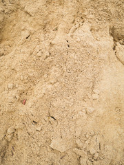 A pile of sand in construction site