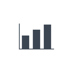 Bar Chart related vector glyph icon.