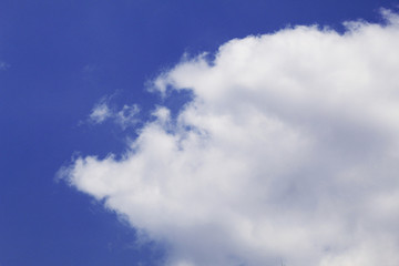 blue sky background with tiny clouds panorama