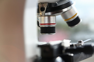 The head microscope on the background laboratory is a study human biology analyzes for...