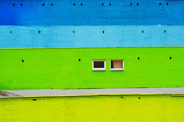 Line Colorful Wall of bricks
