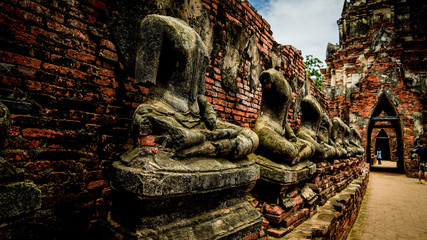 Old temple in Autthaya (Thailand) 