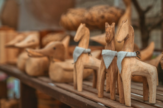 close up Carved horse