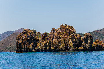 Summer Landscape Sharp Teeth. The volcanic island