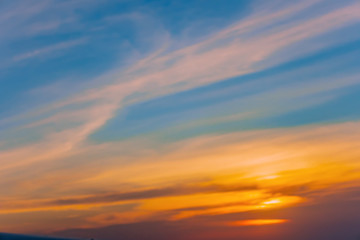 Fototapeta premium Burning Skies. Morning sunrise and clouds