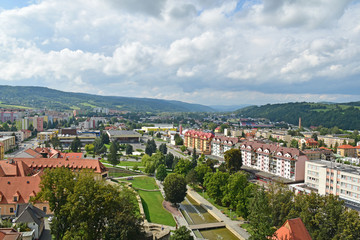Fototapeta na wymiar View of Krynica Zdroj Bartfa in Poland
