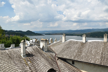 Old buildings of Zamec dunajec in poland