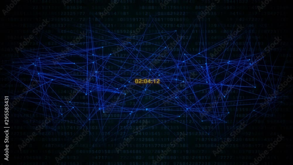 Poster big data 4k footage plexus shape connection digital dot communication transfer background. decimal d