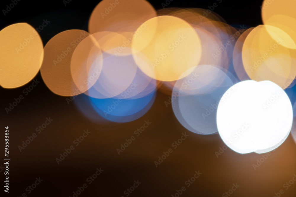 Aufkleber Abstract bokeh night, blurred defocused light bokeh abstract background