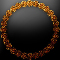 Elegant autumn background. 3d illustration, 3d rendering.