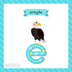Letter E lowercase tracing. Standing Eagle