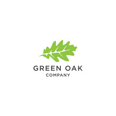Green Oak Leaf Logo Icon Design Template Vector Illustration