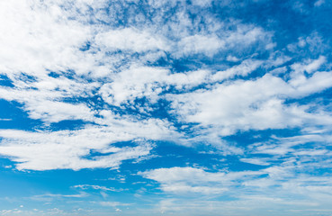 Blue sky with beautiful clouds. .