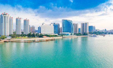 Obraz premium Coastal cityscape of Guangxi, China
