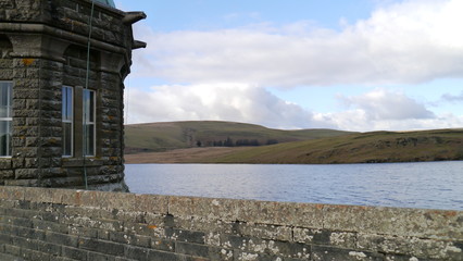 Watch tower by a lake 