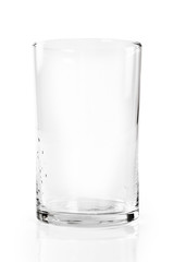 Empty Glass Cup. Isolated with clipping path.