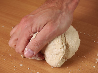 Knead dough. Making Puff Pastry Series.