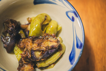 茄子とピーマンの和え物