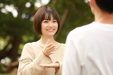 手話「ありがとう」