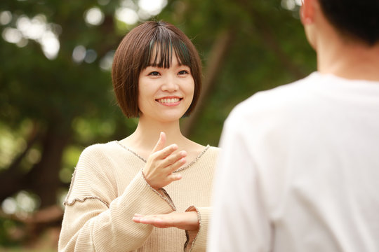 手話 ありがとう Stock 写真 Adobe Stock