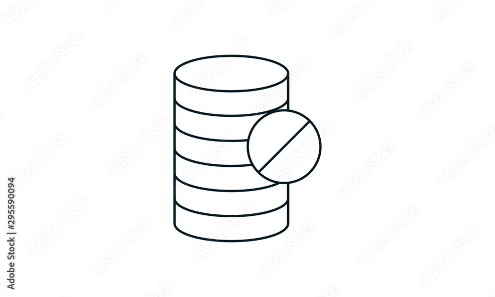 Poster denied data icon for blocked or rejected data