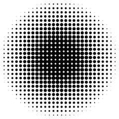 Abstract Circle Halftone Element. Vector Illustrator.