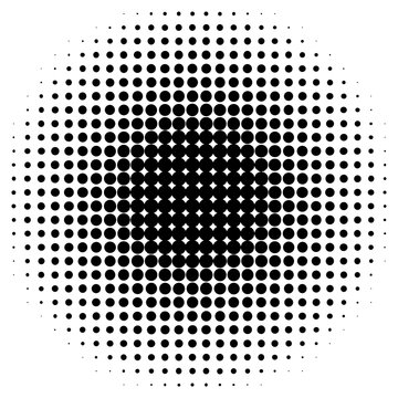 Abstract Circle Halftone Element. Vector Illustrator.