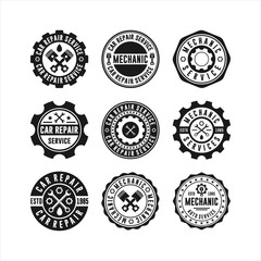 Badge Mechanic Service Repair Set