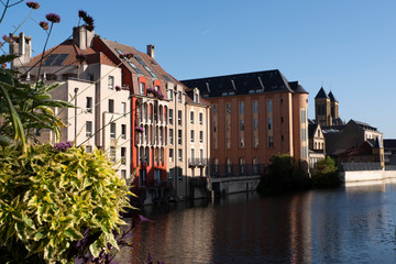 House in the city of Metz on the banks of the Moselle River