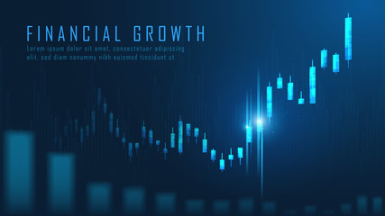 Stock market or forex trading graph in graphic concept