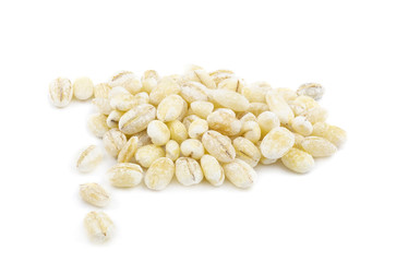 pearl barley on white background