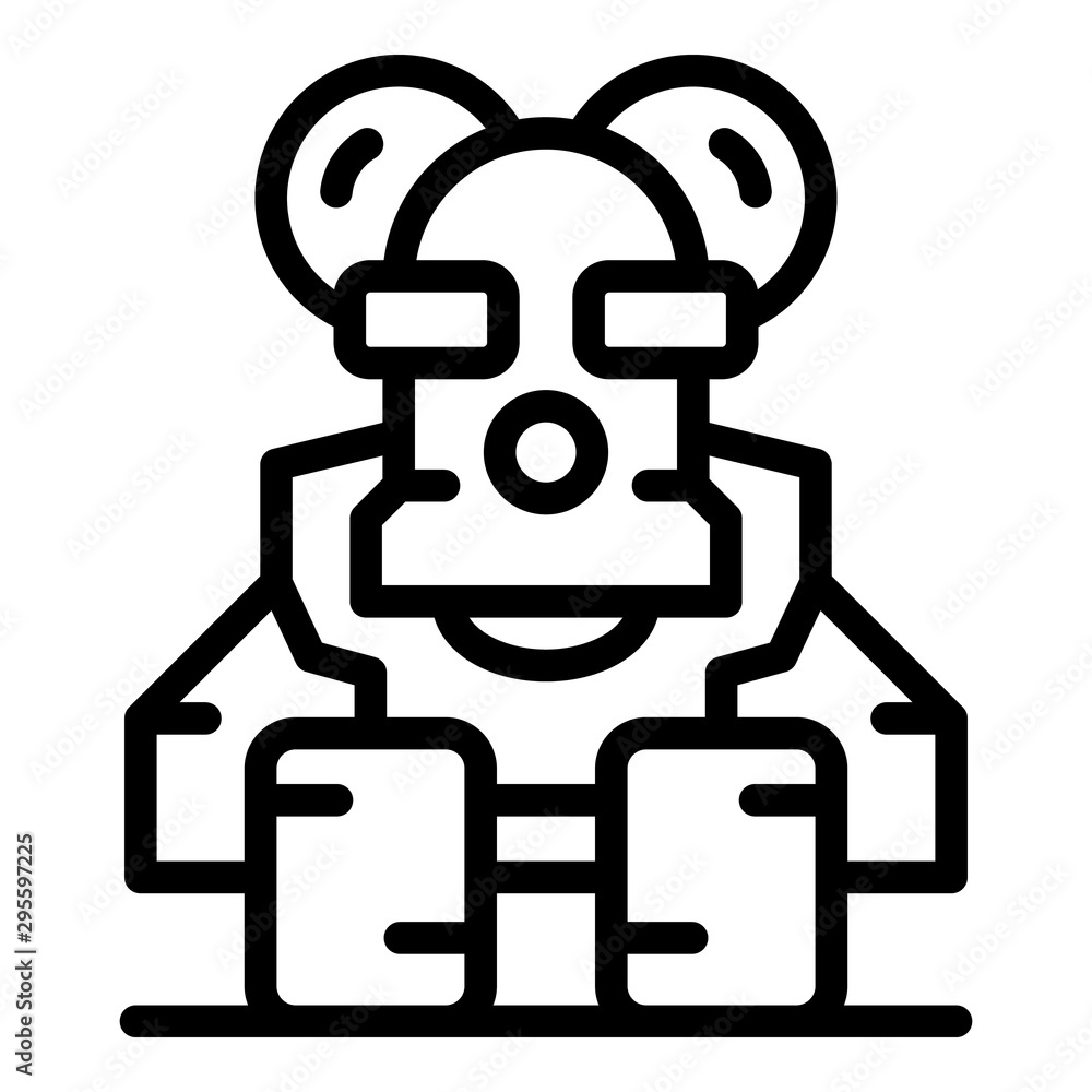 Poster animal robot icon. outline animal robot vector icon for web design isolated on white background