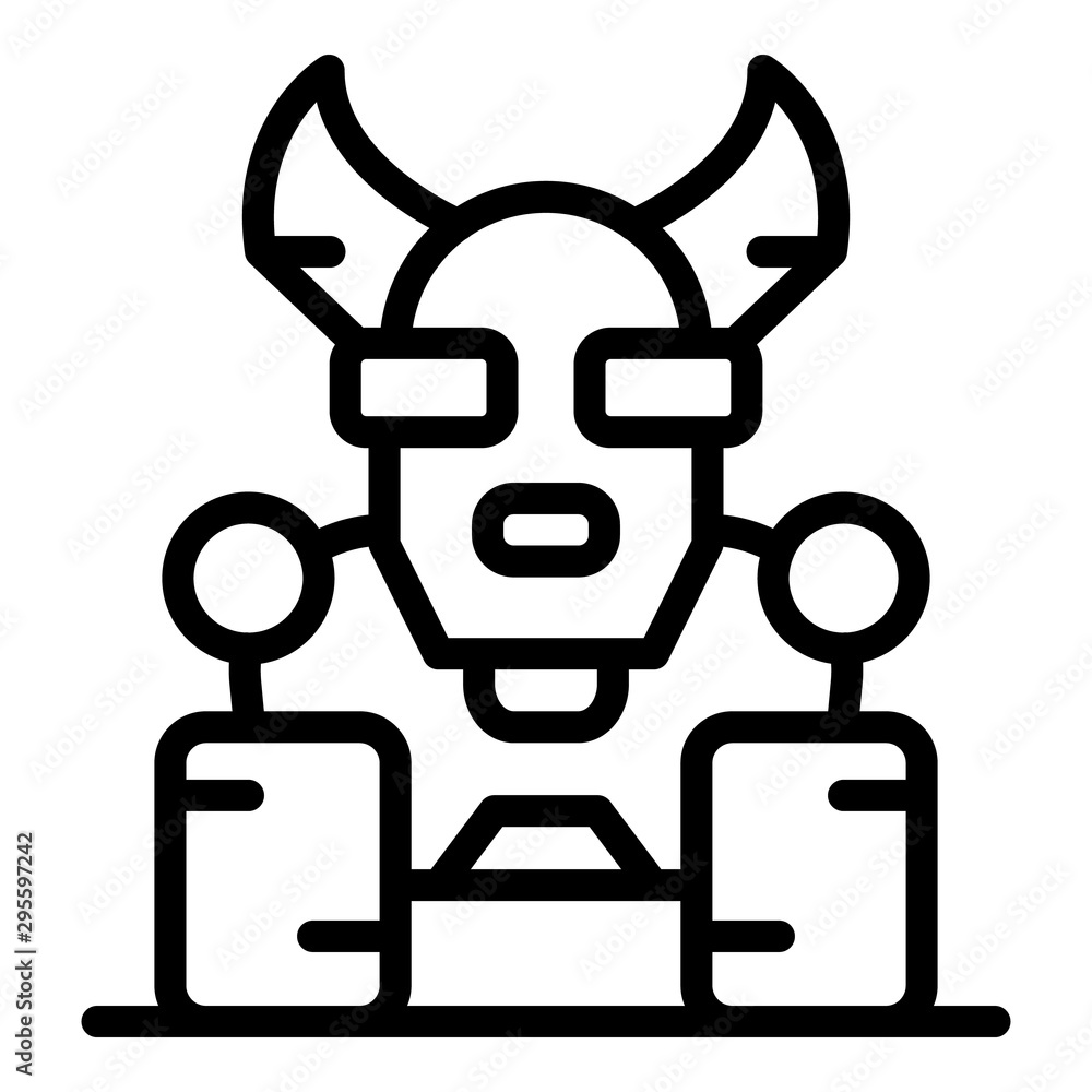 Aufkleber dog robot icon. outline dog robot vector icon for web design isolated on white background