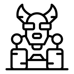 Dog robot icon. Outline dog robot vector icon for web design isolated on white background
